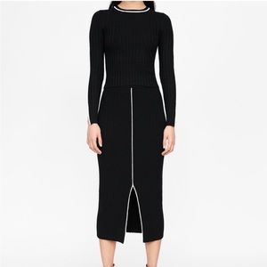 Zara knit skirt set, size S (skirt)/M (top).